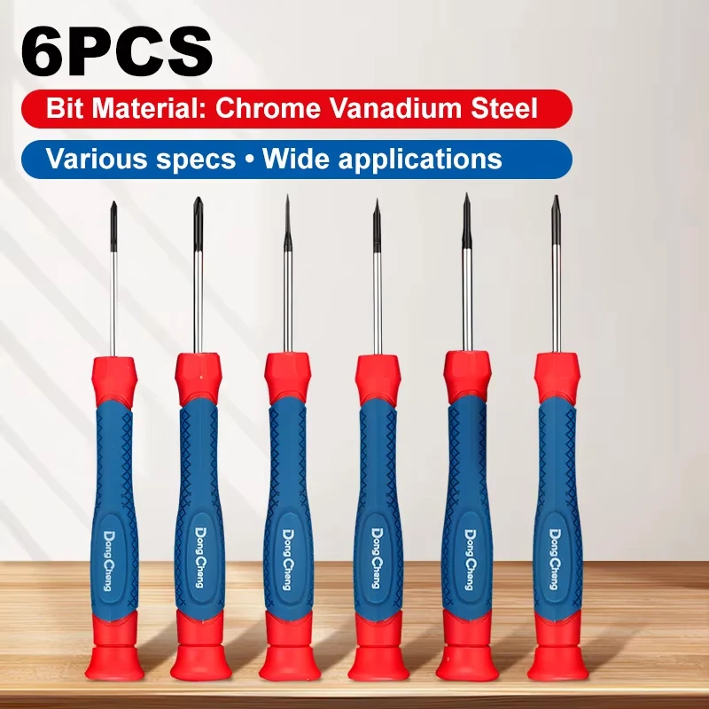 Professional 6 Piece Precision Screwdriver Kit Mini Phillips Slotted Bits Manual Tool Set For Phone Laptop Camera Glasses Fix