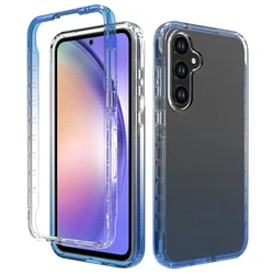 Thick Candy Color Transparent Case for Samsung Galaxy A55 5G / A35 5G / A15 5G / A05s Hybrid Shockproof Shell Dual Layer Cover