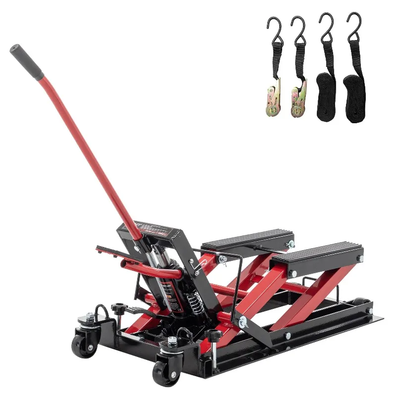 Hydraulic Lift Jack, 1500 LBS Capacity Motorcycle Lift Table, ATV Scissor Lift Jack with 4.5