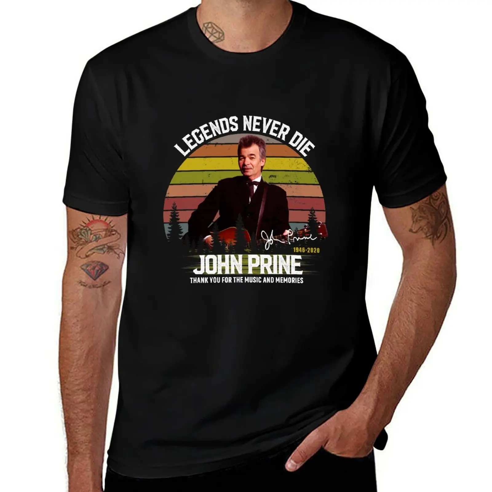 

John Prine Legends T-Shirt man t shirt cotton man t shirts high quality luxury brand T-Shirt