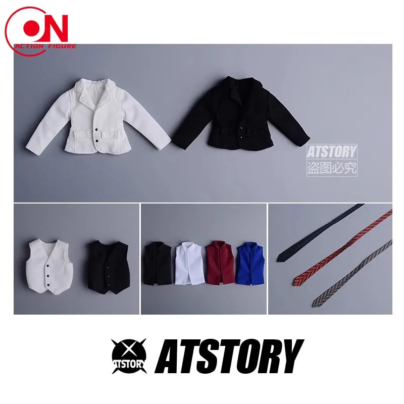 ATStory 1/12 مقياس الذكور دعوى سترة السراويل التعادل قميص الملابس نموذج صالح 6 '' Asi 3.0 Notaman Romankey الجندي عمل الشكل الجسم دمية