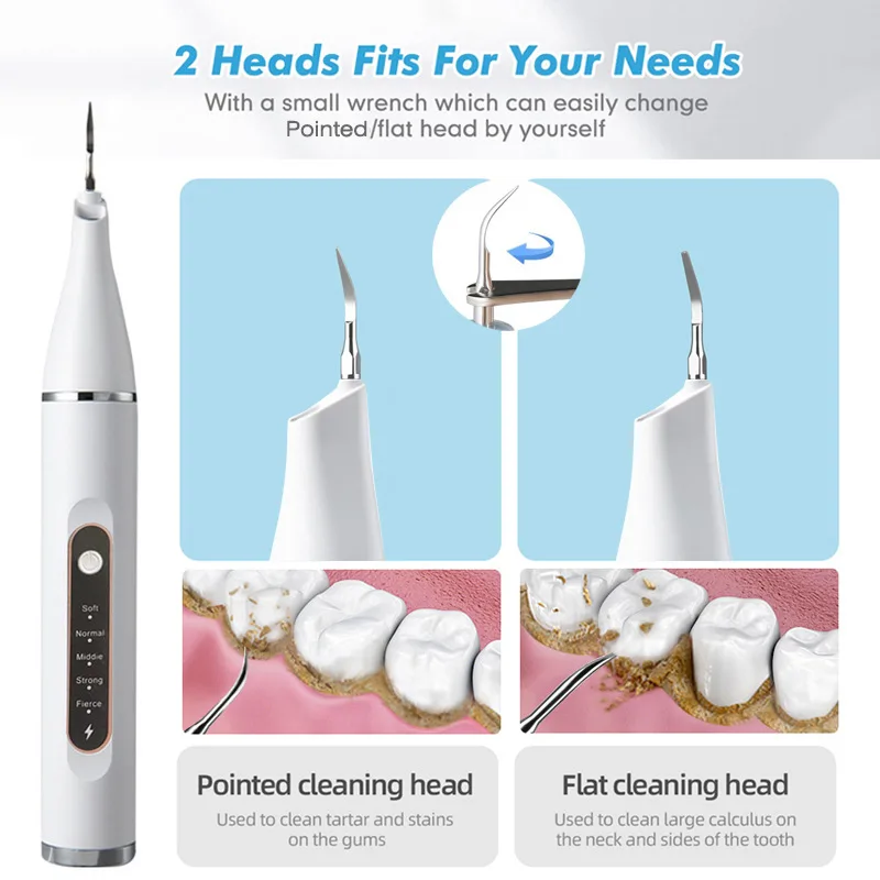 Ultrasonic Teeth Cleaner Oral Dental Scaler Calculus Tartar Remover Plaque Stains Removal Tooth Whitening Cleaning tools