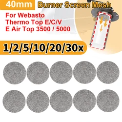 히터 버너 메쉬 주차 히터 교체 부품, Webasto Thermo Top E/C/V E Air Top 3500/5000, 1, 2, 5, 10, 20, 30x40mm, 67955A