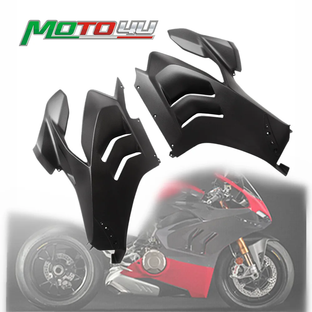 For Ducati Panigale V4 2023 2024 100% Carbon Fiber Side fairings Front Side Cover Big Plate Fairing Motorcycle Modification