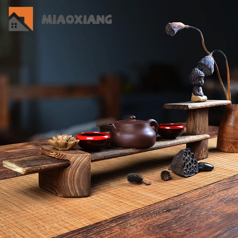 

Bogu Frame Small Solid Wood Creative Kung Fu Tea Set Ceremony Accessories Decoration Storage Rack Tea Art Tea Cup Holder Mate