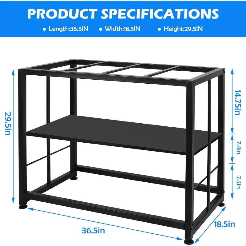 Imagem -02 - Destacável Metal Aquarium Stand 40 Galões Fish Tank Stand Design Destacável Fácil de Montar Adequado para Casa