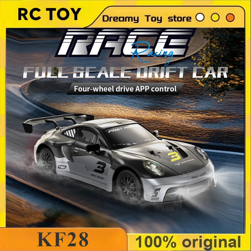 

KF28 1/16 Fast Racing Rc Drift Car Scale Full Proportional Four Wheel Drive Led Light App Control Racing Car Model For Hobby