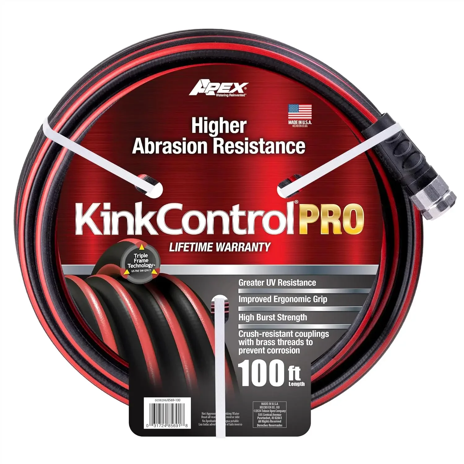 Kink Control Pro Garden Hose, Water Hosewith Superior UV Resistance, Ergonomic Grip