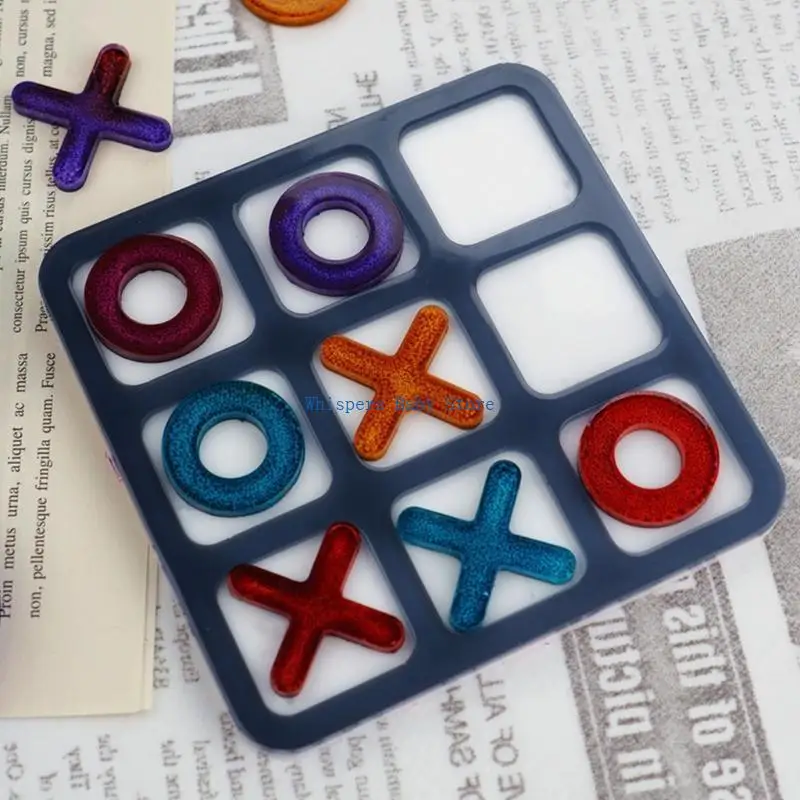 

U90E Game Tic-Tac-Toe Epoxy Mold Jewelry Ornaments Casting Mold DIY Crafts Mold Handicrafts Home Decorations Casting Tools