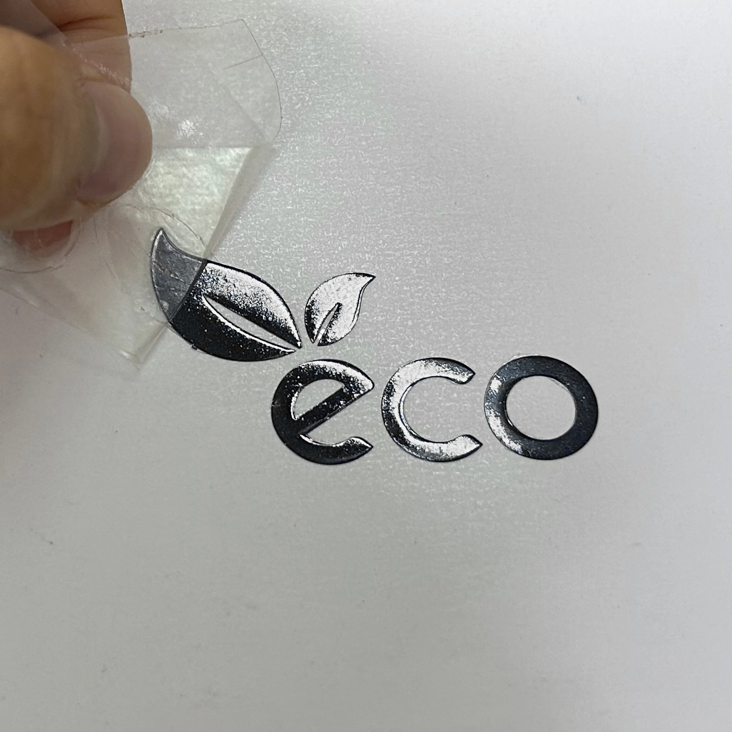 50PCS Metal Transfer Sticker 3D Custom Logo Name Self-Adhesive with Any Text Gold and Silver for Easy Tearing