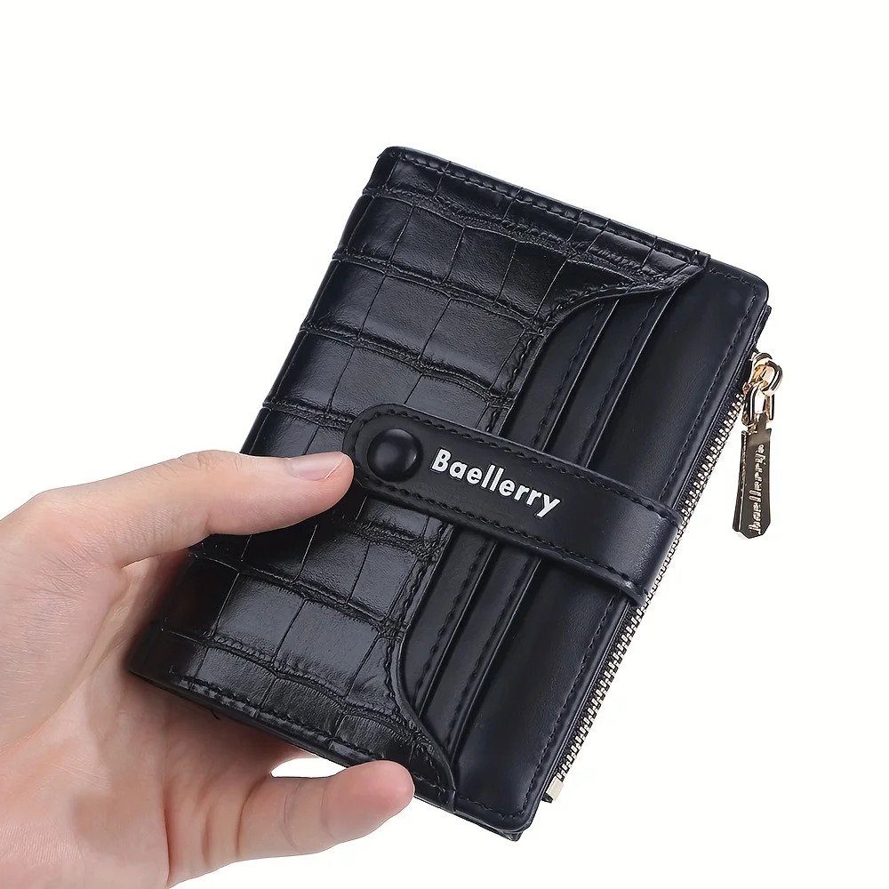 LUXURY Marken-Geldbörse für Damen 2023 Neue Kurze Damen-Geldbörse mit Schnalle aus Sandleder Münzbörse Mini Damen-Portemonnaie Carteras