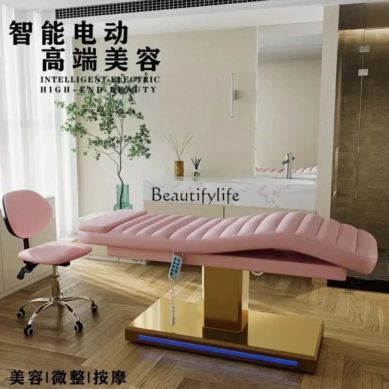 56Electric Beauty Bed Ear Picking  Rotating Tattoo Embroidery Bed Plastic Lifting Tattoo Bed Massage