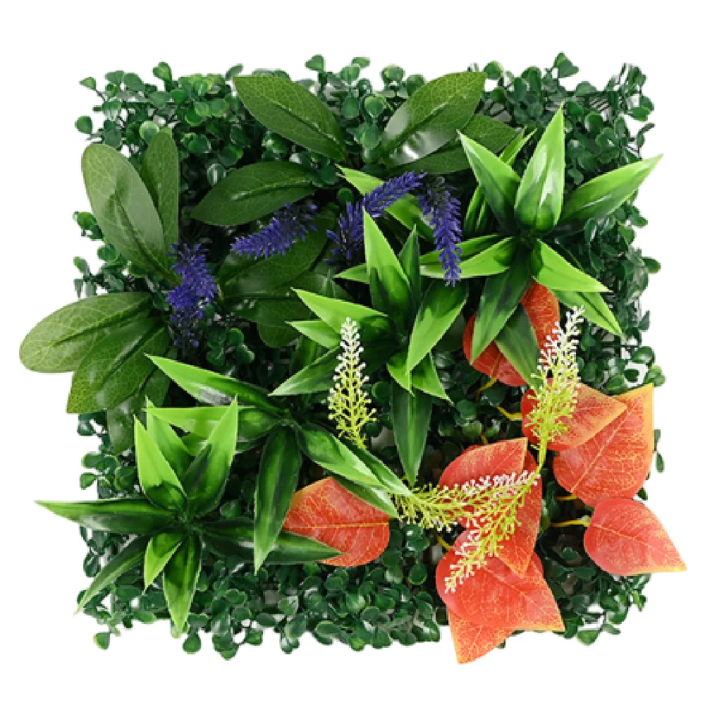 

DIY Artificial Plant Wall Panel Flower Eternal Life Simulation Maple Plant Sheet No Watering Lifelike Fake Green Grass Mat