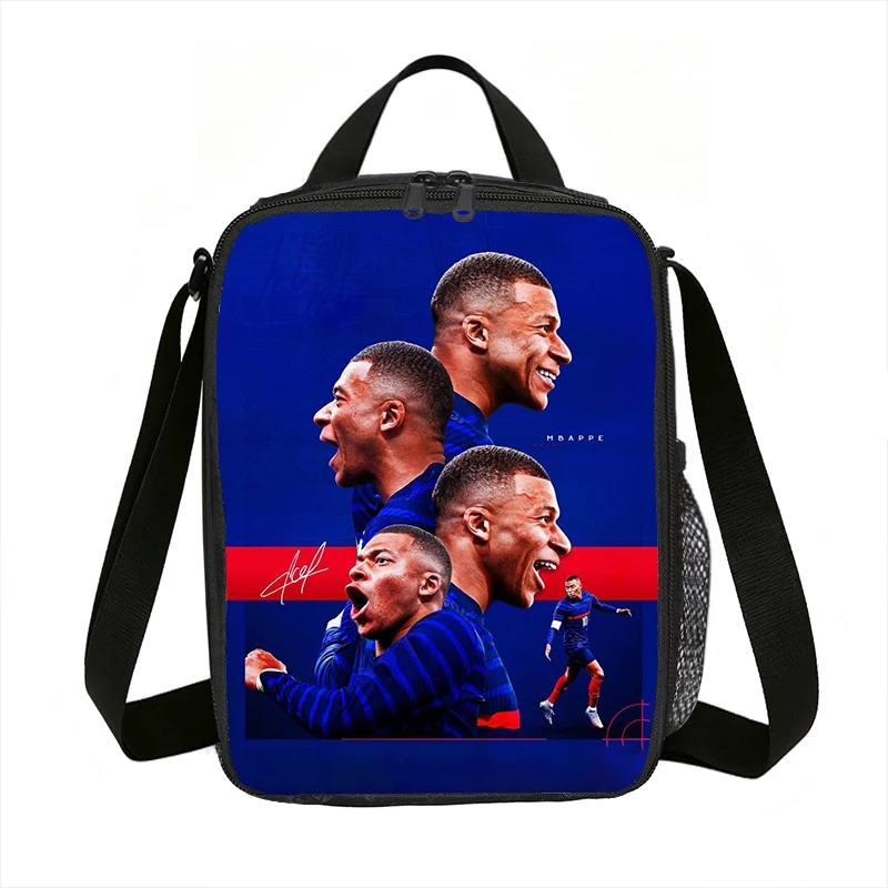Learn, Travel Insulated Lunch Bags M-Mbappe Thermal Bag Football Star Lunch Container Leakproof Tote Lunch Box Food Storage Bags