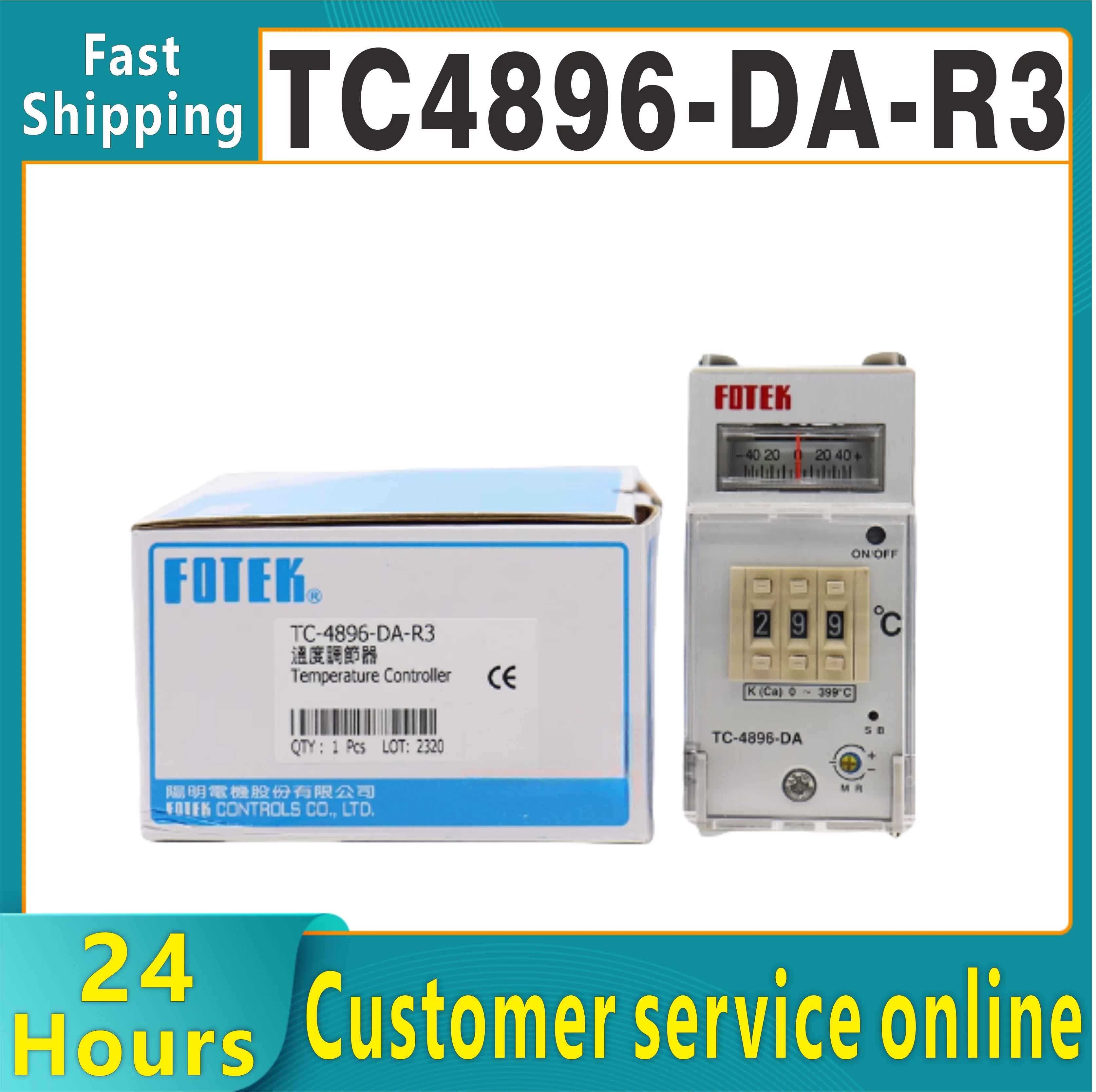 

TC4896-DA-R3 Контроллер температуры FOTEK DIN 48*96, новый и оригинальный TC-4896-DA