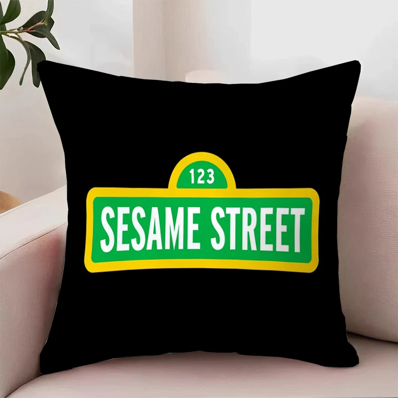 S-Sesame Streets Cover for Pillow Cases 45x45 Cushion Cover Pillow Covers Decorative Luxury Home Decoration Pillowcase 40x40