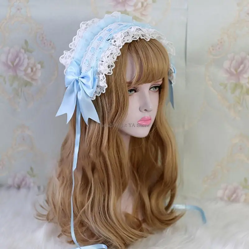 جميل الحلو هيرباند أنيمي خادمة تأثيري عقال لوليتا ستار مقوس دانتيل أغطية الرأس