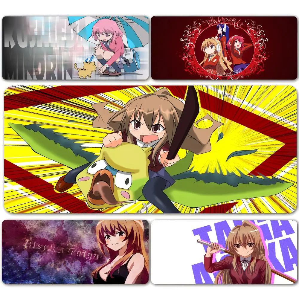 Anime T-Toradora Mauspad, Großes Gaming-Mauspad mit Verstärktem Rand, Verdickte Tischunterlage für Computer-Tastatur und Schreibtisch