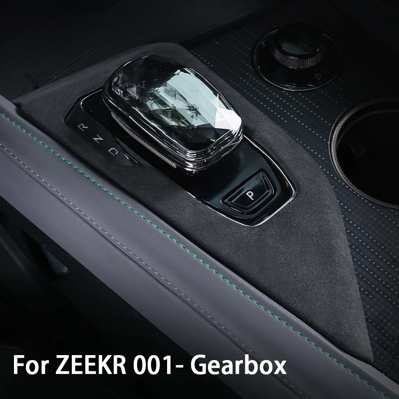 

For ZEEKR 001 2021 2022 2023 Car Styling Super Suede central control gear shift panel frame sticker car interior Accessories