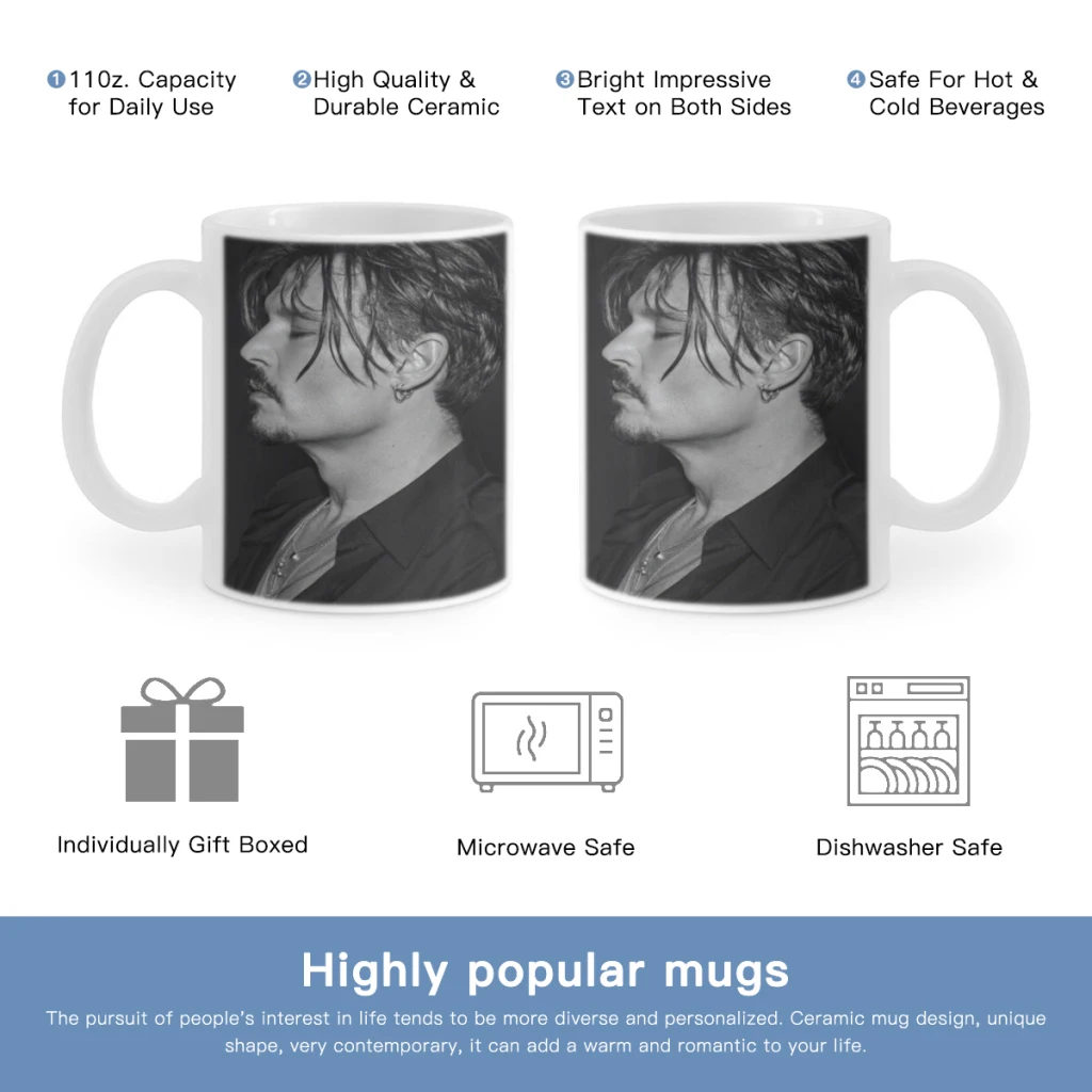 

Johnny-Depp-Free shipping Ceramic Cup Coffee Oatmeal Breakfast Cup Creative Personality Mug