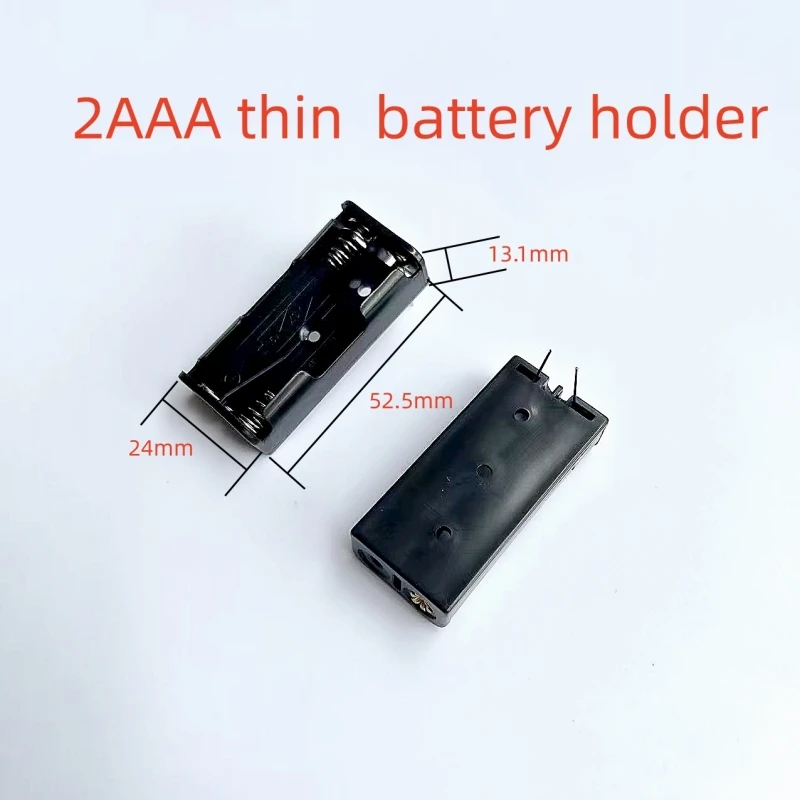 50/100PCS AAA battery holder with pin AAA 1/2/3X battery box with pin guide PCB welded AAA flame-retardant battery compartment