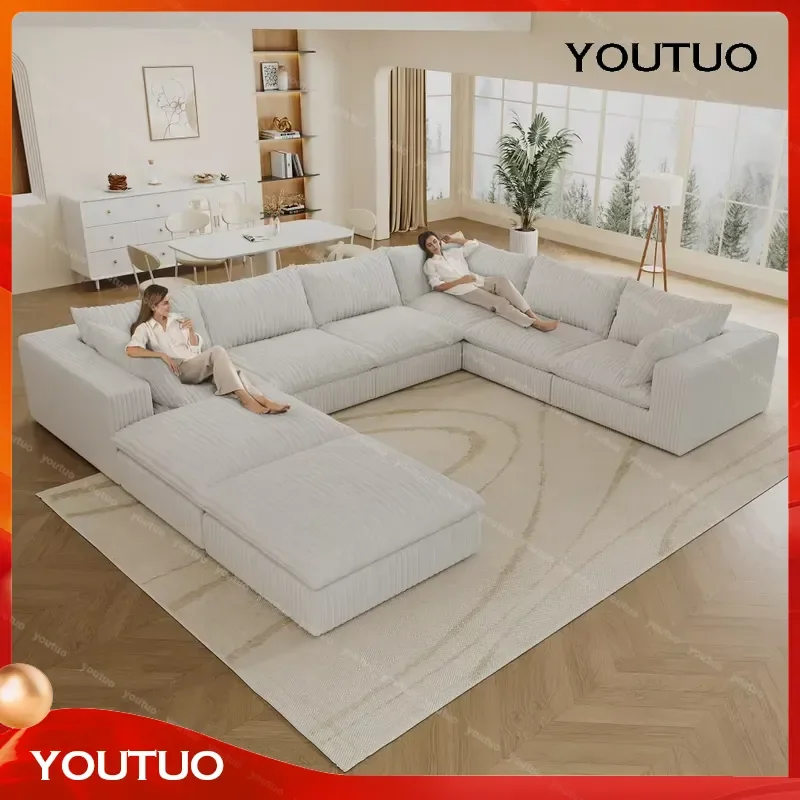 Sofa Living Room Furniture Corduroy Modular Sectional Couch Sets In Stock Drop Shipping Tool Parts