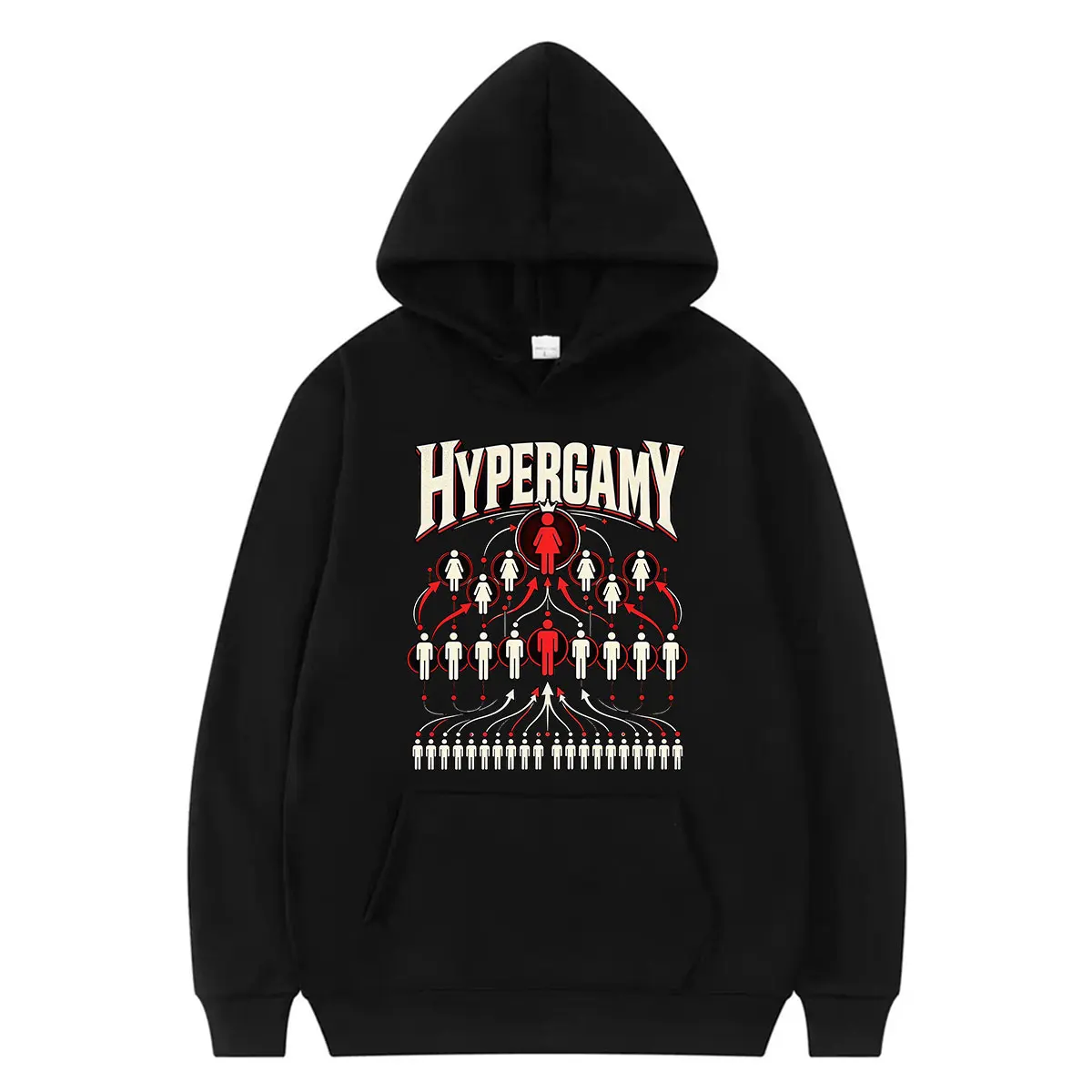 Hypergamy Meme Funny Dating Strategy Print Hoodie Men Women Fashion Pullover Winter Long Sleeves Casual Oversized Sweatshirt