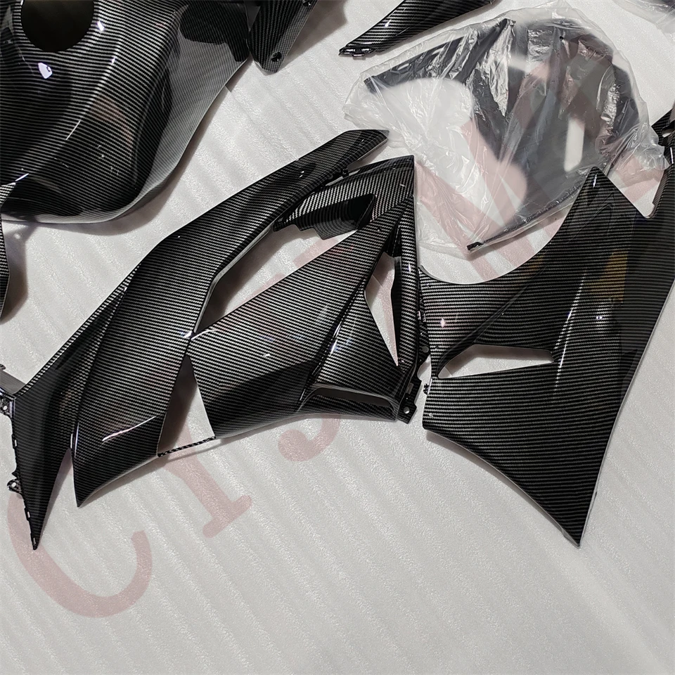ألياف الكربون الهدايا المجمعة لكاواساكي ZX6R 636 2009 2010 2011 2012 كامل الجسم ABS دراجة نارية Fairings ZX-6R 09-12 هيكل قذيفة #5