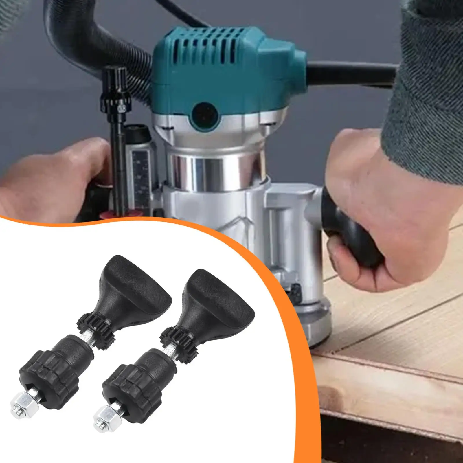Router Trimmer Base Screw Pair Compact 7.2x1.83cm ABS Hand Tool Part for Wooden Router Maintenance