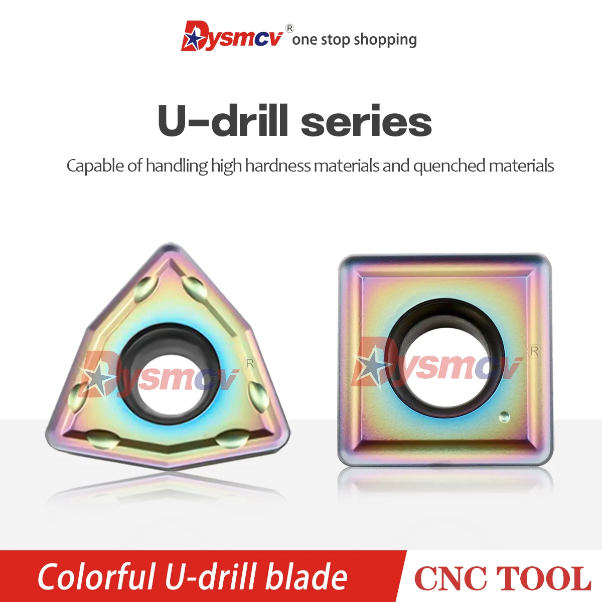 

Ultra Hard Seven Color Quenched Steel Special U-shaped Inserts WCMT080412-SF SPMG090408-TG SOMG00402-TG TF618 CNC Lathe Blades