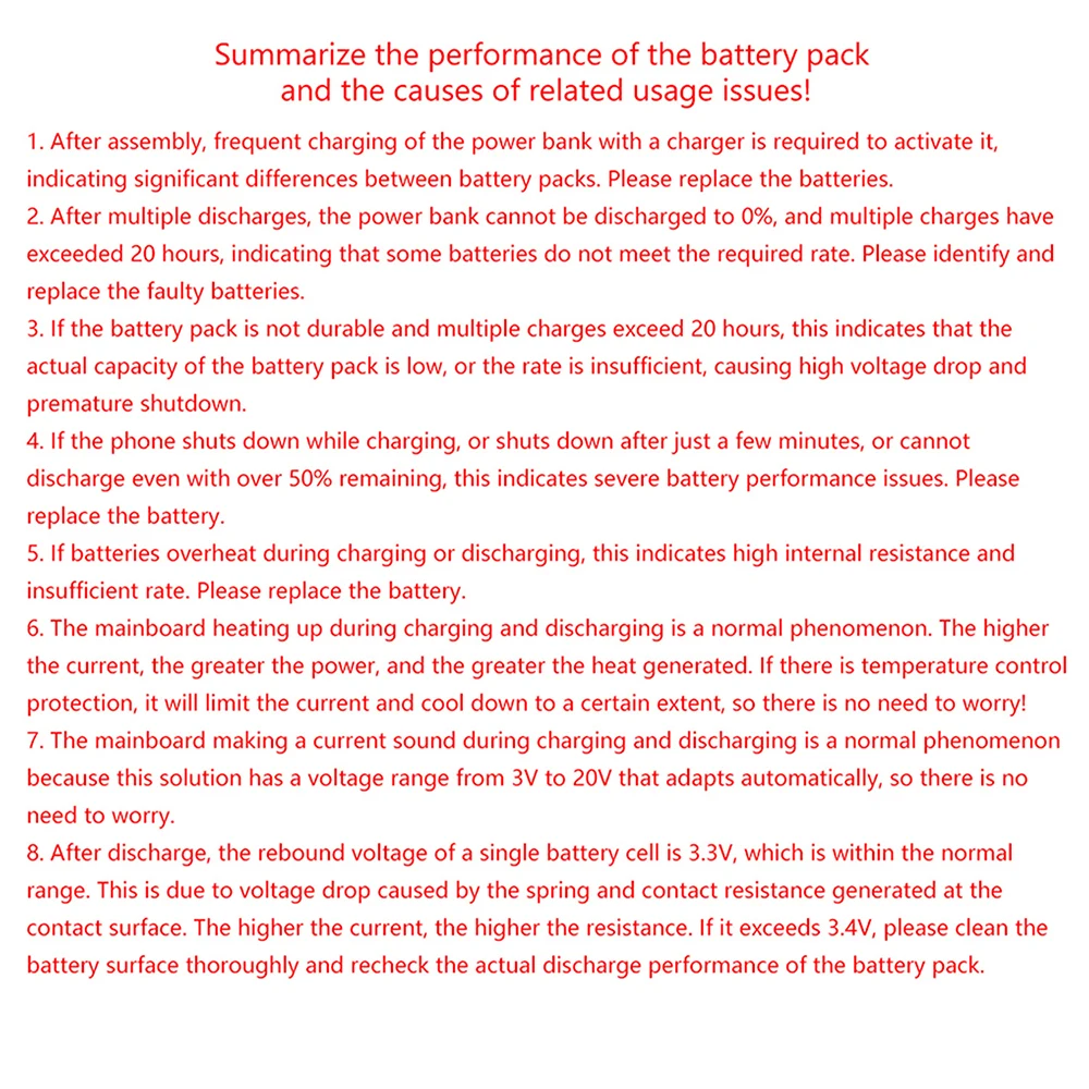 PD100W Hochleistungs-Powerbank-Gehäuse, lötfreier 8-Zellen-21700-Batteriehalter, DC-Spannungsregelung, hochhelle LED-Außenleuchte – Detail 17