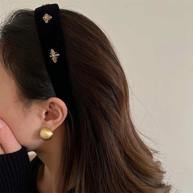 Retro-Haarreif mit Bienen-Motiv, breiter Haarreif für Frauen und Mädchen, französischer vielseitiger modischer Haarreif, Haaraccessoires – Detail 4