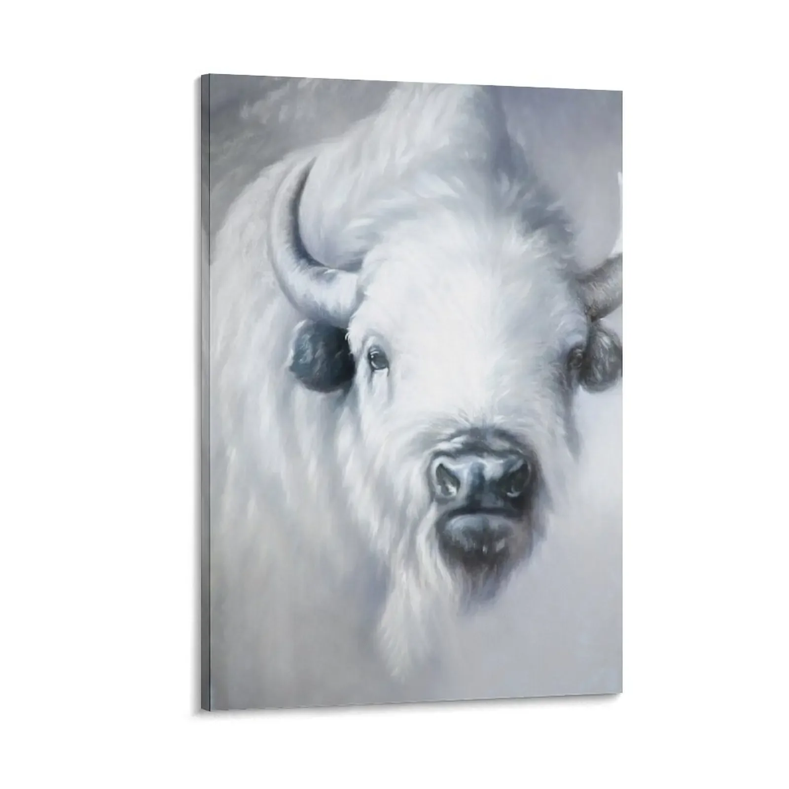 

White Buffalo, White Bison: sanctity Canvas Painting posters for wall art mural photos for living room