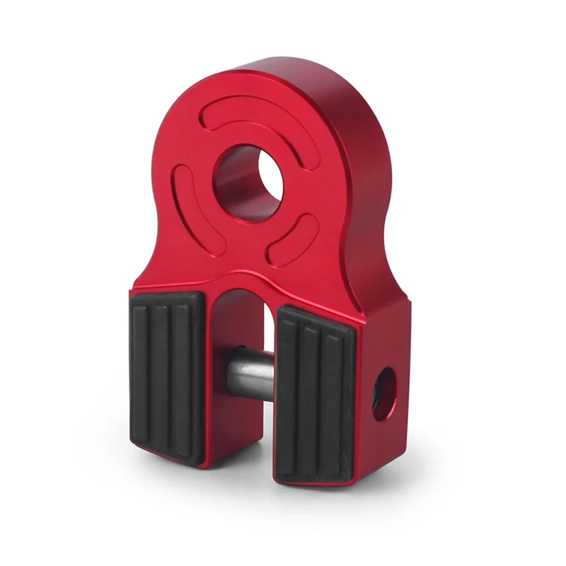 Red Aluminum Mount Flat Connector 3/4 Inch Shackle Compatible with 3/8 Inch Diameter Steel and Synthetic Rope for Cars