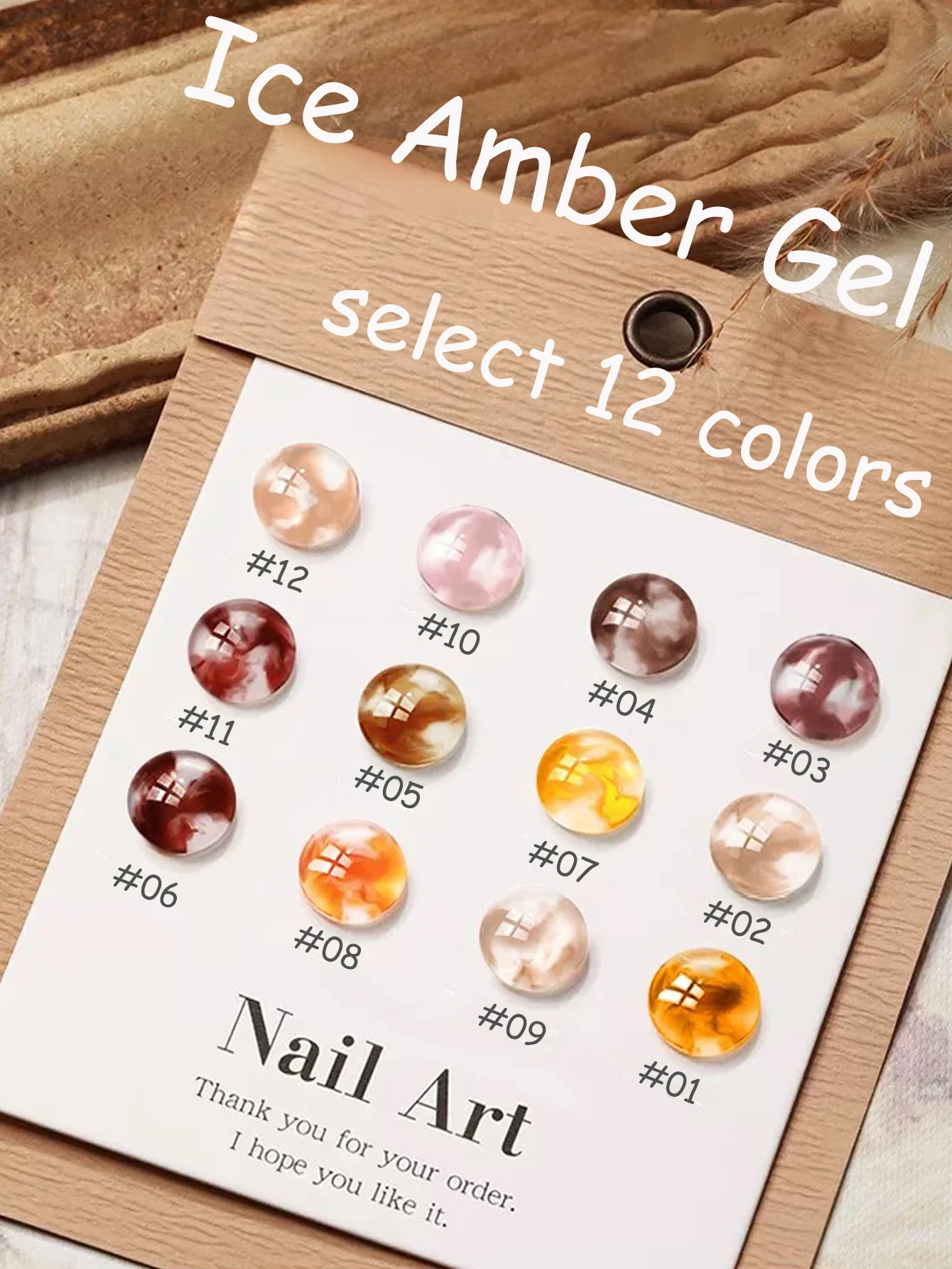 1-12 stücke WS Weihnachten Nagel Eis Transparent Schildkröte Bernstein Gel Nagellack Beliebte Bleaching Braun Orange Nagel Salon Nagel liefert – Detail 8