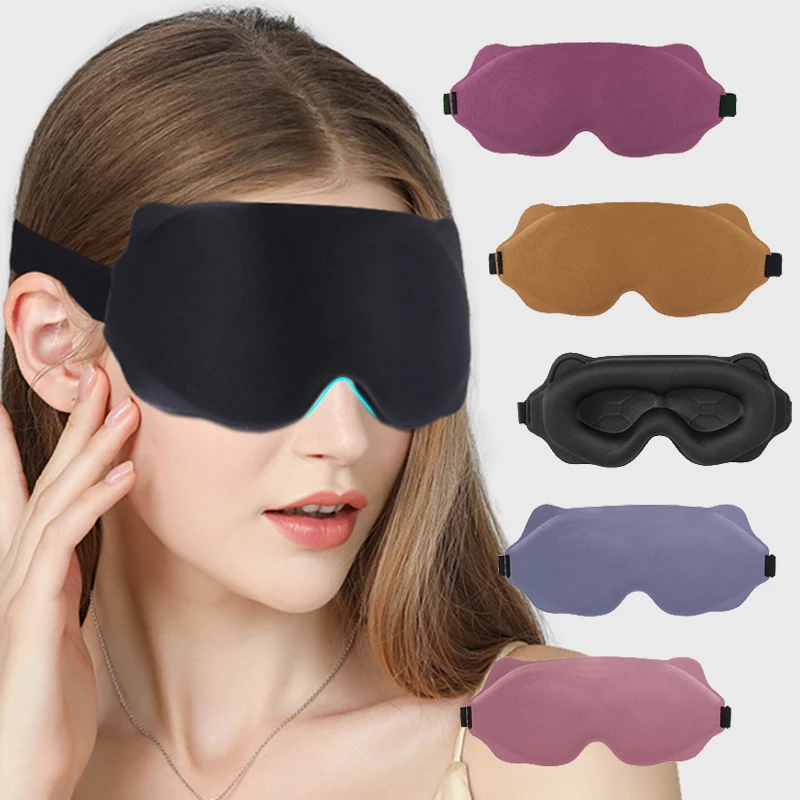 6D Sleeping Mask Block Out Light Sleep Mask For Eyes Soft Sleeping Aid Eye Mask For Travel Eyeshade Night Breathable Slaapmasker