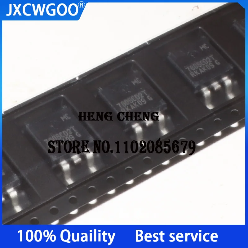 10PCS MC7805CD2TR4G MC7805CD2T  7805CD2T  TO-263-2  5v/1a positive output linear regulator chip  New original