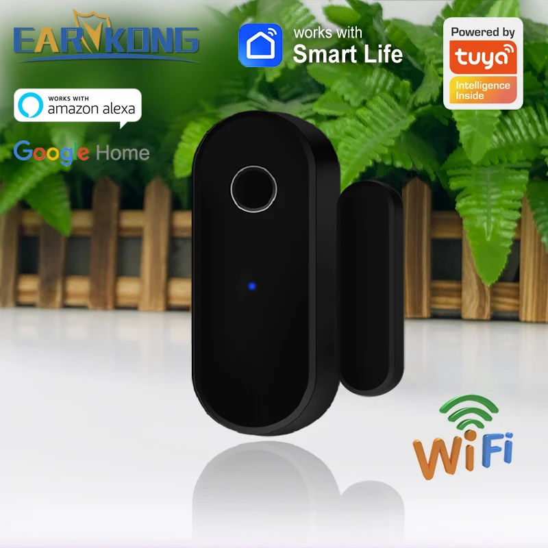 Tuya Smart WiFi Tür Fenster Sensor Offen Geschlossen Magnetische Detektor Smart Home APP Voice Control Über Alexa Google Home Smart Leben