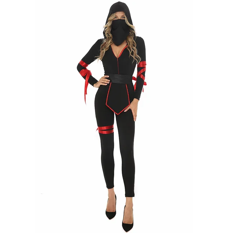 Costumes d'Halloween Sexy Kokor pour Femmes, Rouge, Noir, Cosplay