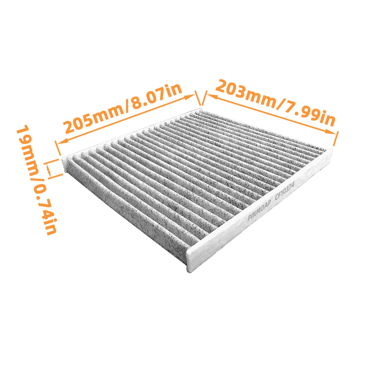 Aktivkohle-Innenraumfilter CF10374 zur effektiven Staubentfernung, passend für Dodge Dart, Toyota Tacoma, Pontiac Vibe 87139-YZZ09 – Detail 7