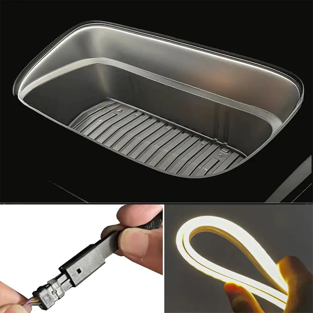 for Tesla Mode Y 2025 Launch Front Trunk Frunk LED Car Light Flexible Lamp Decorative Surround Ambient Lamp Strip Silicone H2E5 - Image 5