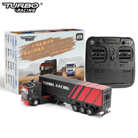 Turbo Racing C50 1:76 Full Proportional 4WD RC Semi-truck Tractor Trailer & P81 2.4Ghz 10Ch Control For New Year's Gift