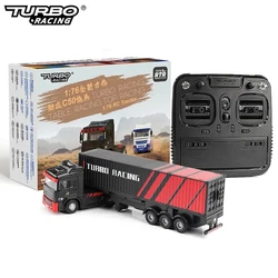 Turbo Racing C50 1:76 pełna proporcjonalna naczepa ciągnik siodłowy 4WD RC i P81 2.4Ghz 10Ch na prezent noworoczny