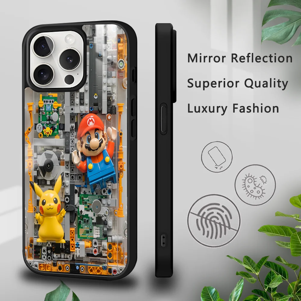 MINISO Super M-Marios BroS Phone Case For iPhone 16 15 14 13 12 11 Pro Xs Max Mini Plus Celulares Hard Funda