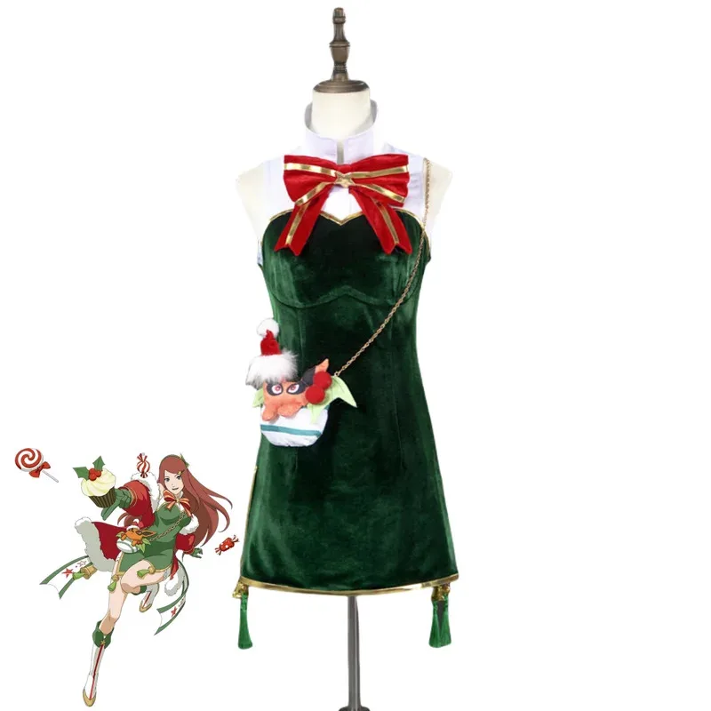 Disfraz de Anime Uzumaki Kushina, capa roja de Navidad, abrigo, vestido, uniforme de Lolita, peluca para mujer, lindos trajes de Carnaval de Halloween; 3, k8