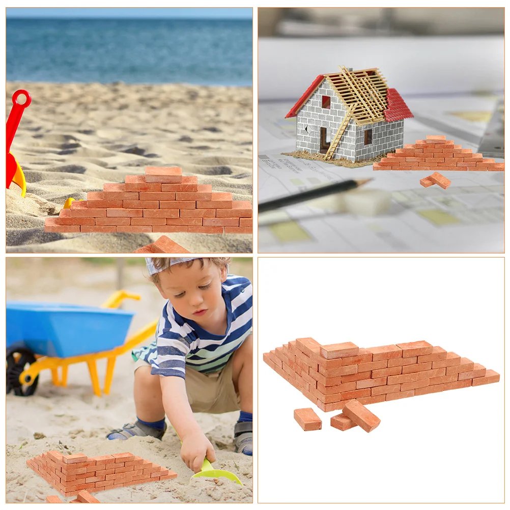 150 Pcs Simulated Brick Simulation Models Toy Miniature Small Sand Table Decors Clay DIY