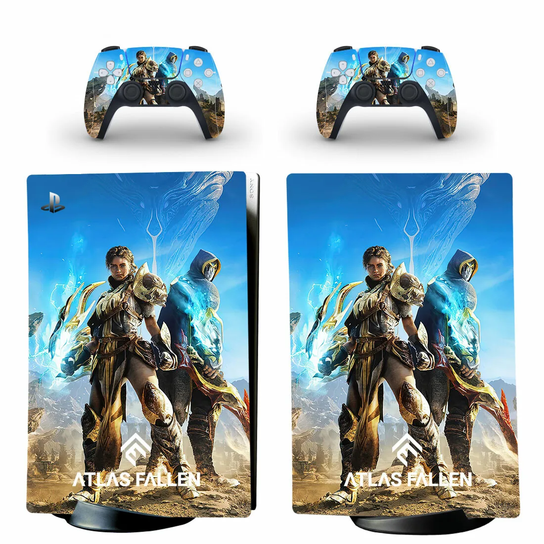 Atlas Fallen PS5 pegatina de piel Digital, cubierta de calcomanía para consola y 2 controladores, pieles de vinilo