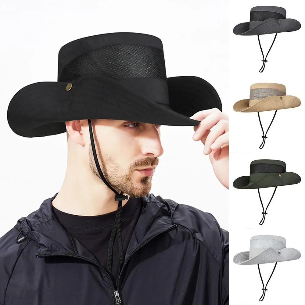 

Anti-UV Fisherman Hat UV Protection Cap Breathable Mesh Cap Large Brim Visor Summer Outdoor Supplies Sunscreen Bucket Hat
