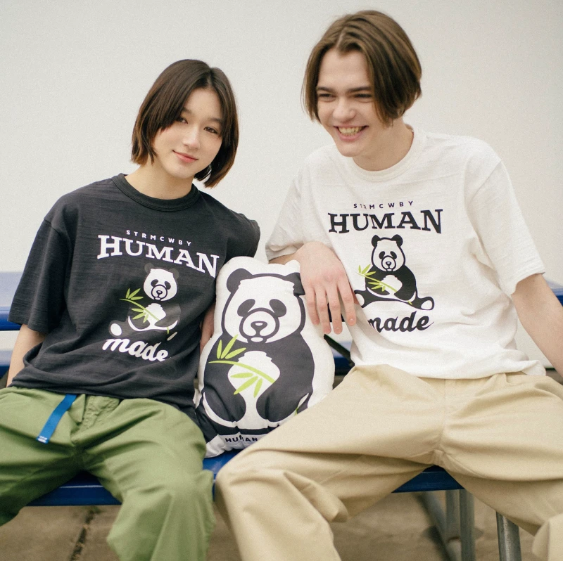 

Summer national treasure panda letter LOGO printed bamboo cotton short-sleeved T-shirt for men and women trend