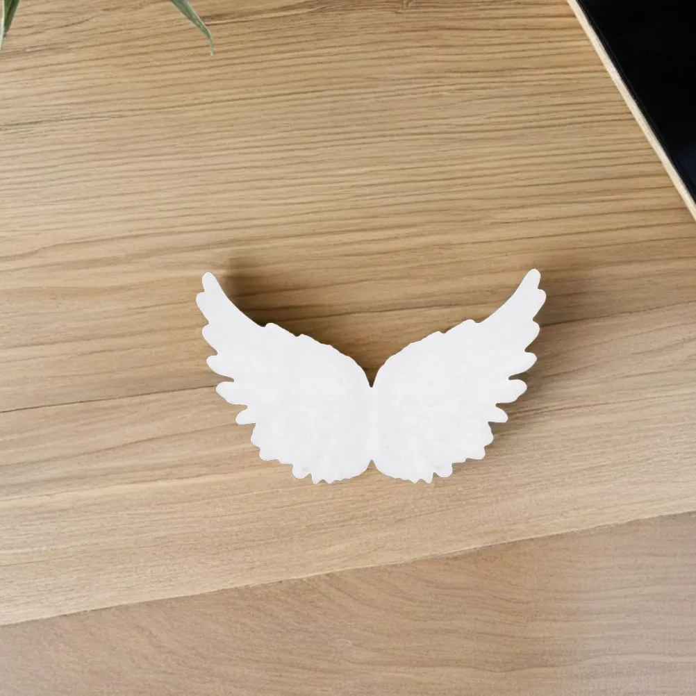 

24 Pcs Angel Wings Accessories Pure White DIY Craft Plastic Decorative Hair Clothes Wing Decoration Small Wings for Ornaments